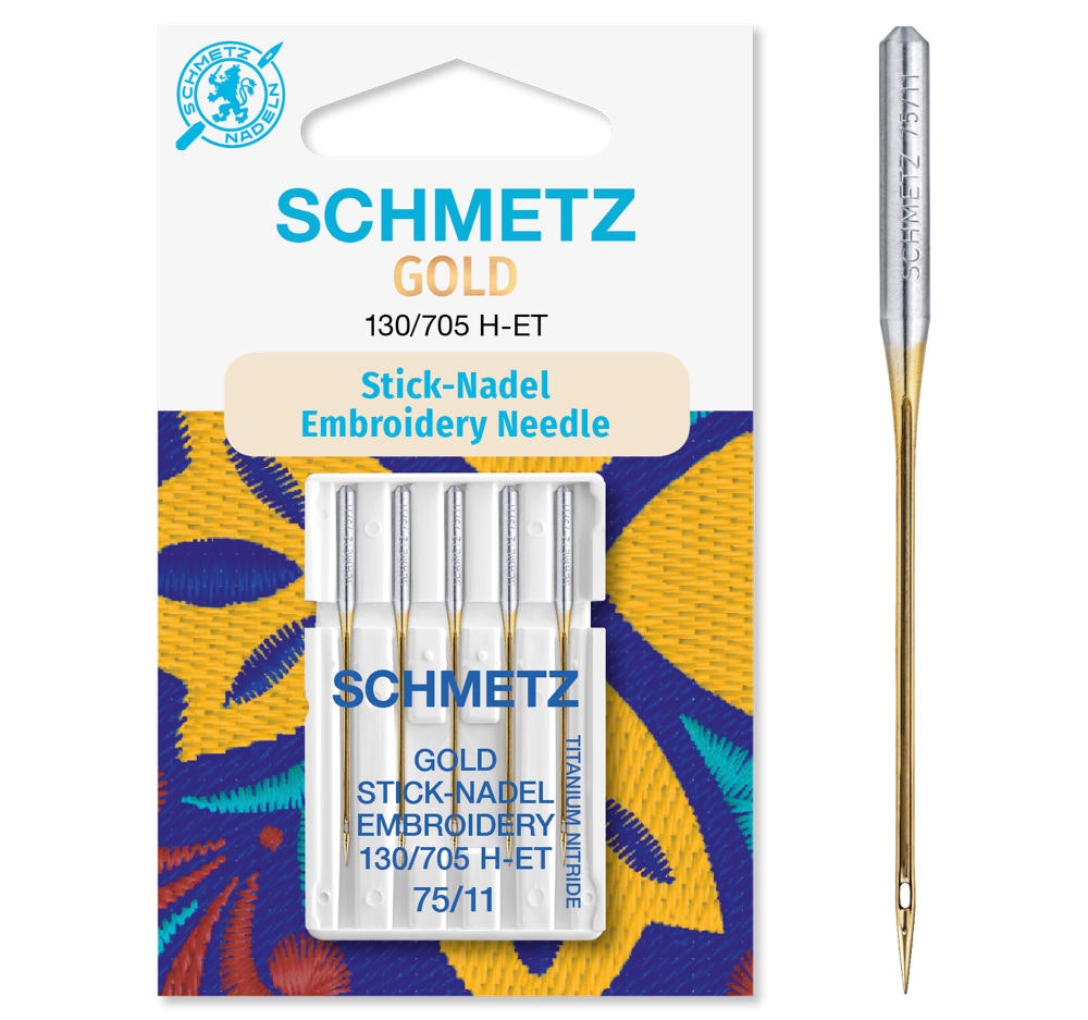 Schmetz Broderinål Guld-Extra stark - 5 st