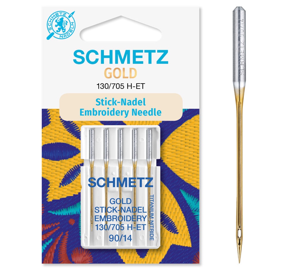 Schmetz Broderinål Guld-Extra stark - 5 st