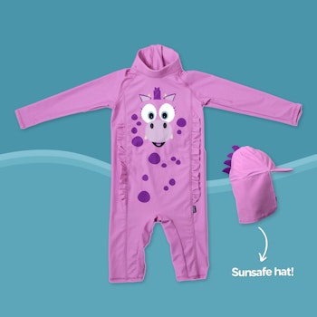 My Carry Potty UV-drakt barn - Rosa Drage