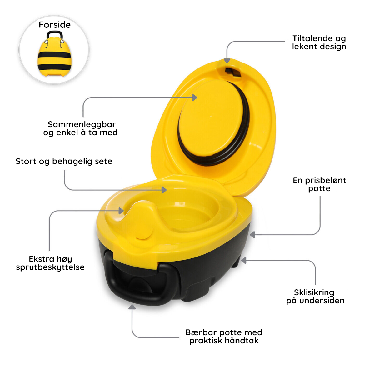 My Carry Potty bærbar potte til barn Humle