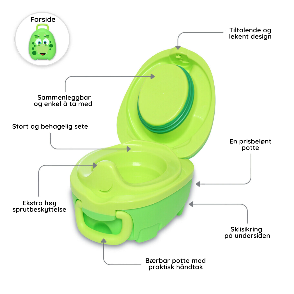 Potträning med set Dino My Carry Potty