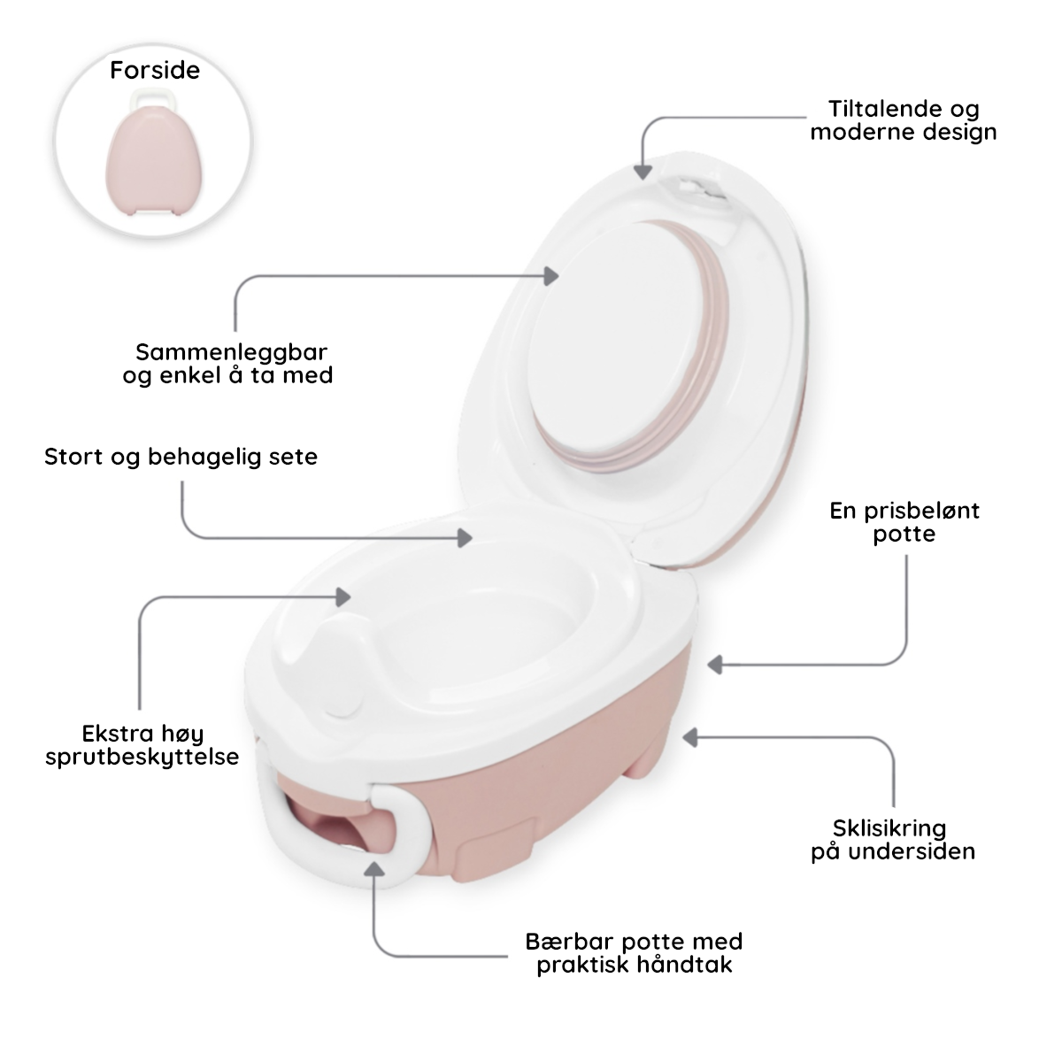 My Carry Potty Pottetreningssett Pastellrosa
