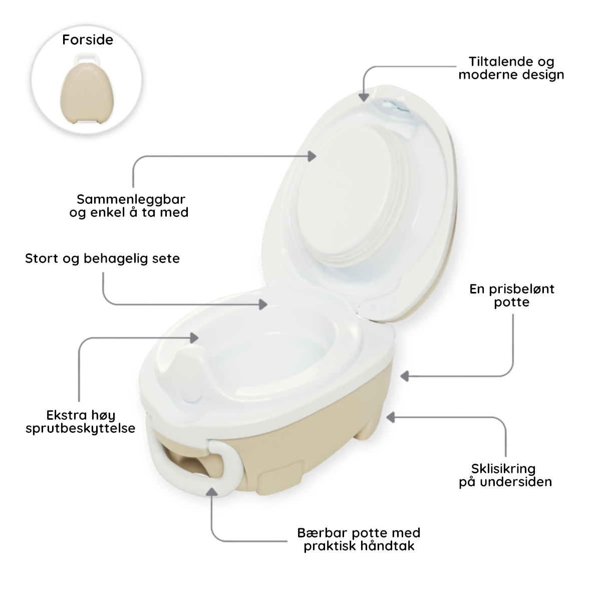 My Carry Potty Pottetreningssett Naturlig beige