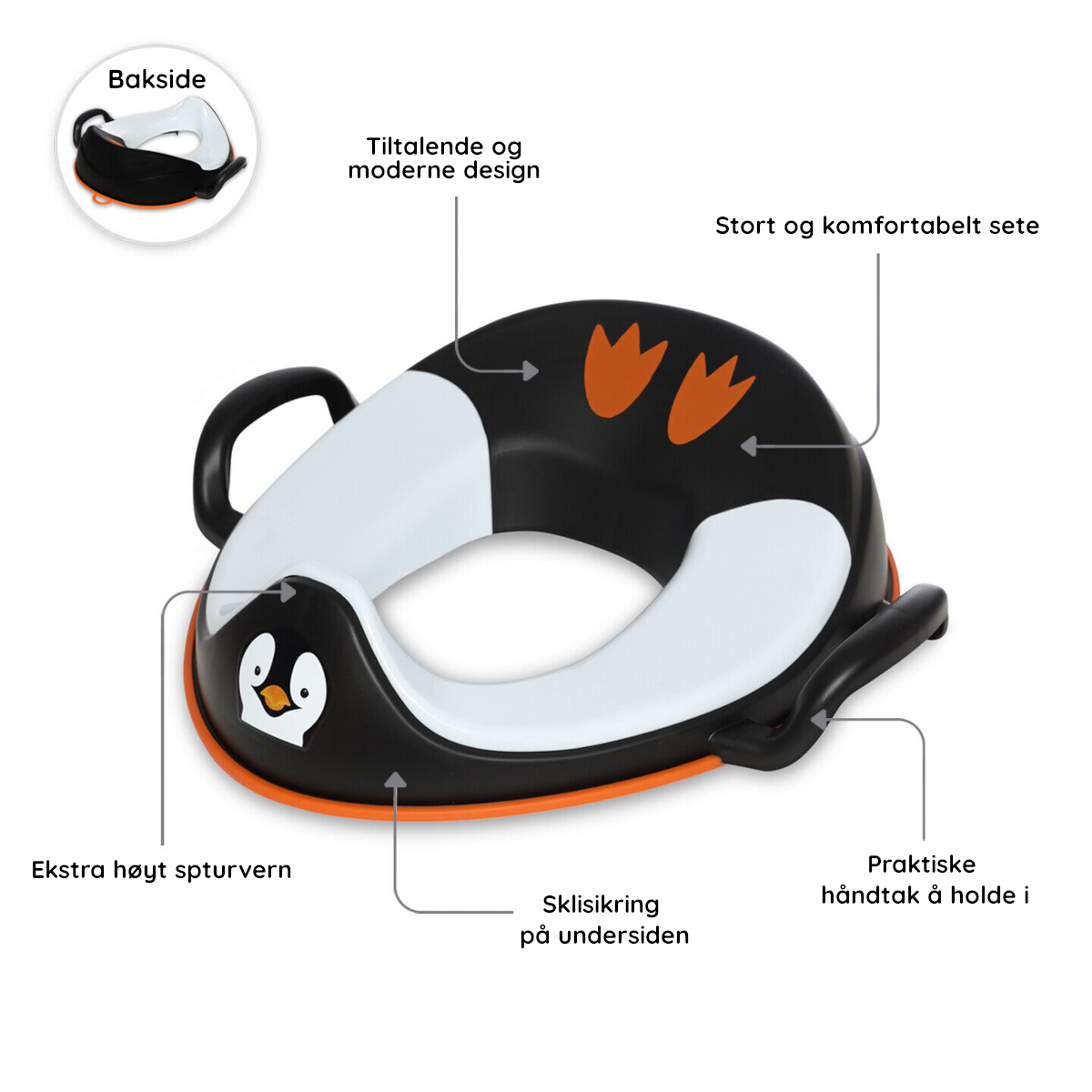 Toasits för barn – My Carry Potty Pingvin