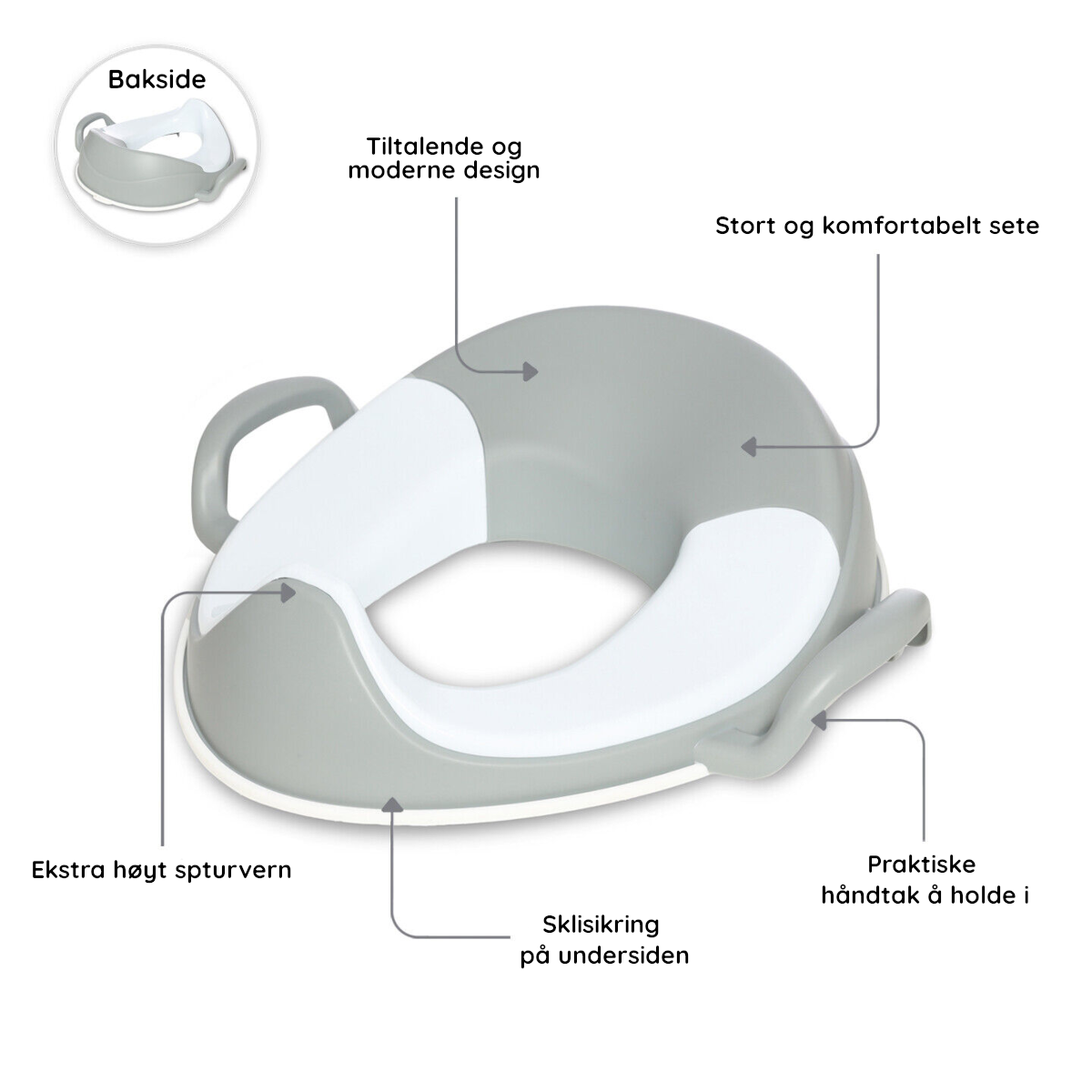 Toalettsits för barn – My Carry Potty Pastellgrå