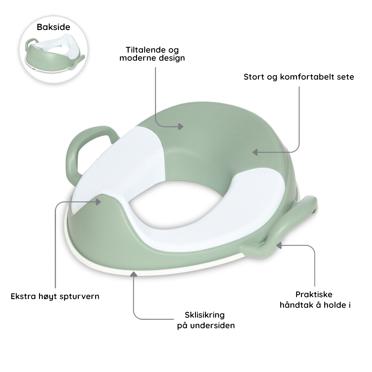 Toaring & pall för barn My Carry Potty Pastellgrön