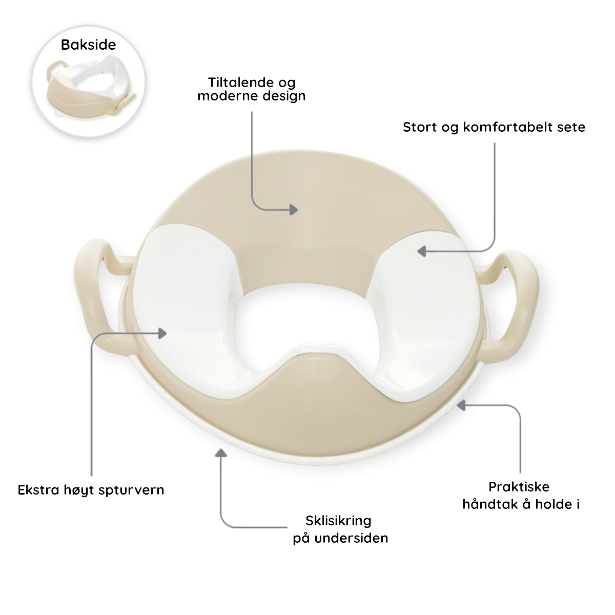 My Carry Potty Toalettsete & Baderomskrakk Naturlig beige