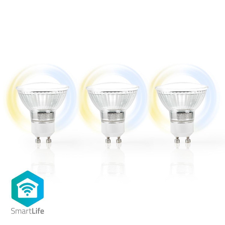 Wi Fi Smart LED lampa | Varmvit till Kallvit | GU10 | 3 pack Wi Fi Smart LED lampa | Varmvit | GU10 Wingblad Teknik