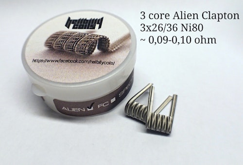 Hellbilly Coils - 3 Core Alien (0.09-0.10 ohm)