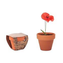 Terracotta kruka - RED POPPY