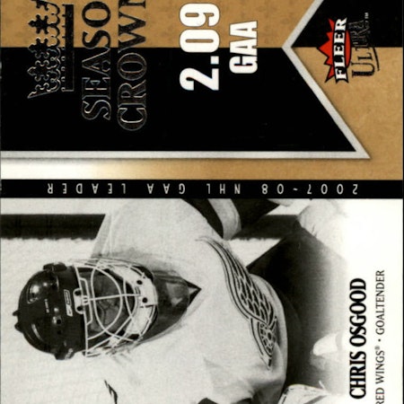 2008-09 Ultra Season Crowns #SC6 Chris Osgood (10-X63-RED WINGS)