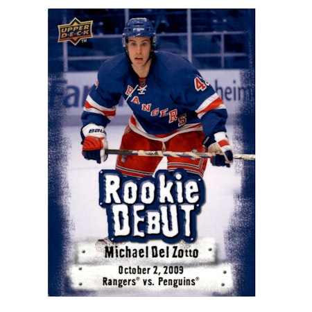 2009-10 Upper Deck Rookie Debuts #RD9 Michael Del Zotto (10-X190-RANGERS)