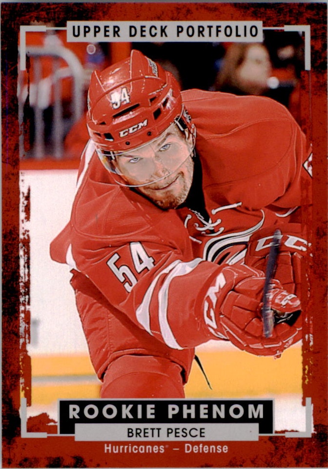 2015-16 Upper Deck Portfolio #203 Brett Pesce RC (10-X119-HURRICANES) (2)