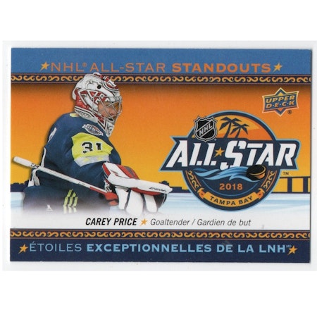 2018-19 Upper Deck Tim Hortons NHL All Star Standouts #AS5 Carey Price (25-X314-CANADIENS) (2)