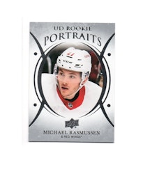 2018-19 Upper Deck UD Portraits #P93 Michael Rasmussen (10-X332-RED WINGS)