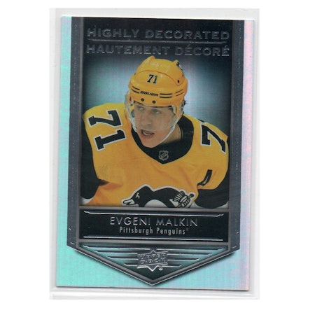 2019-20 Upper Deck Tim Hortons Highly Decorated #HD11 Evgeni Malkin (20-X53-PENGUINS)