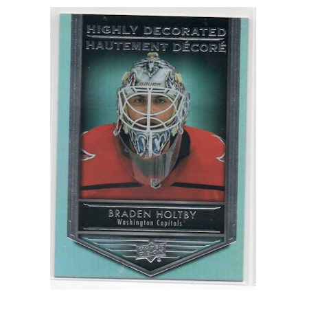 2019-20 Upper Deck Tim Hortons Highly Decorated #HD14 Braden Holtby (12-X54-CAPITALS)