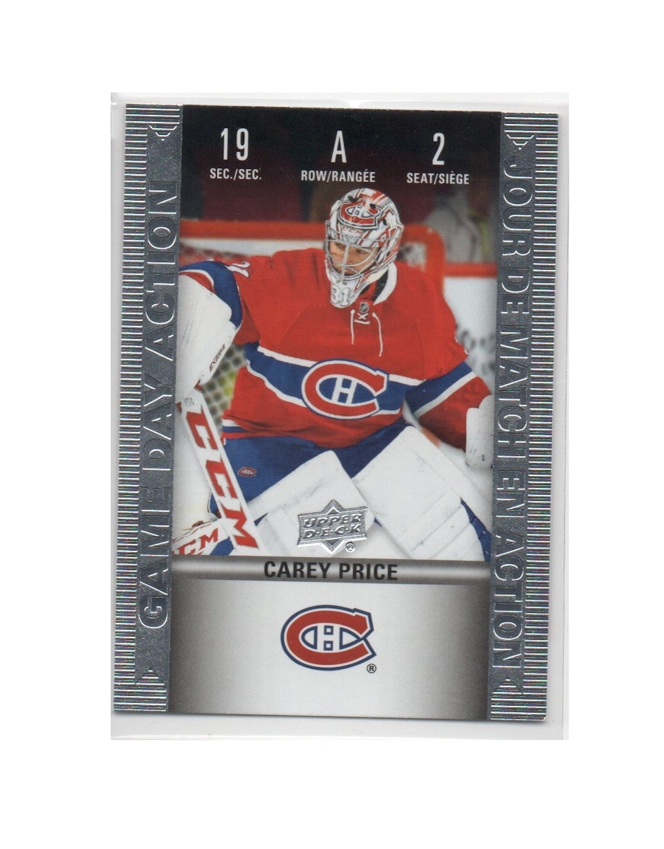 2019-20 Upper Deck Tim Hortons Historic Game Day Action #HGD2 Carey Price (30-X74-CANADIENS)