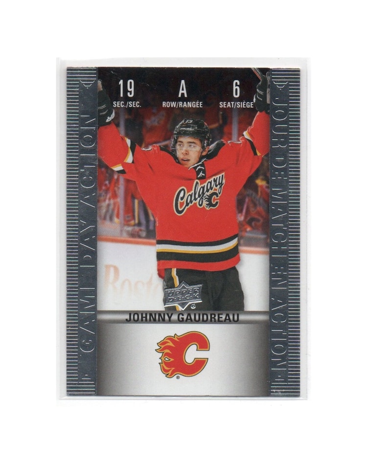 2019-20 Upper Deck Tim Hortons Historic Game Day Action #HGD6 Johnny Gaudreau (15-X76-FLAMES)