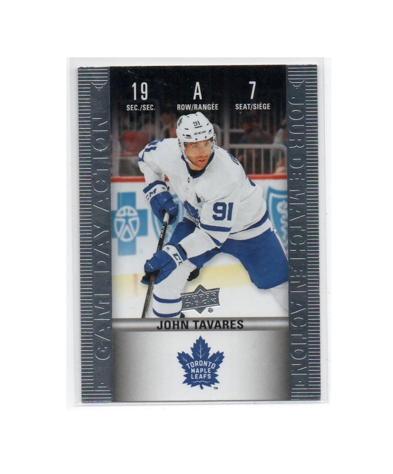 2019-20 Upper Deck Tim Hortons Historic Game Day Action #HGD7 John Tavares (20-X233-MAPLE LEAFS)