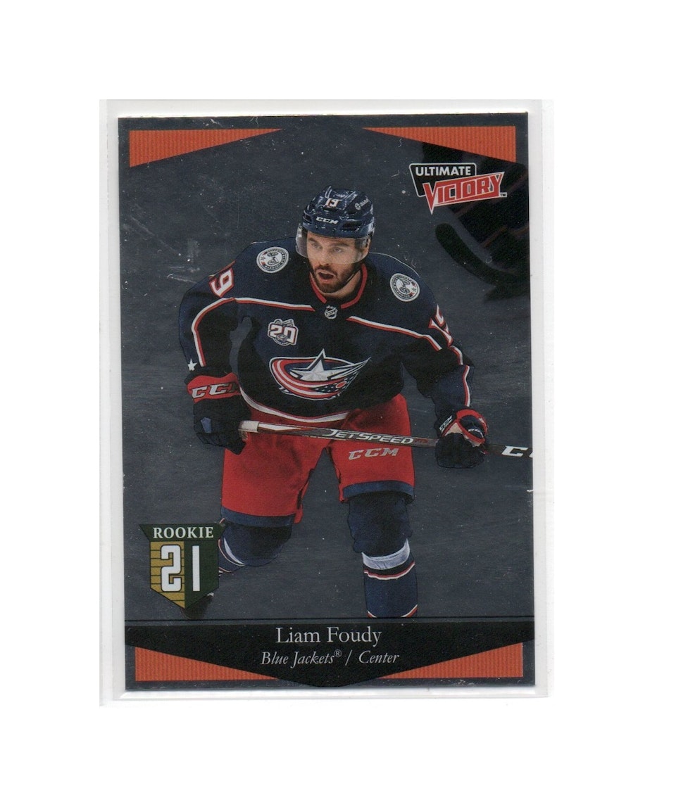 2020-21 Upper Deck Ultimate Victory #UV30 Liam Foudy (15-X304-BLUEJACKETS)