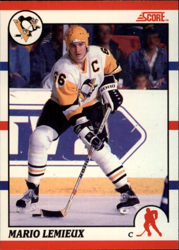 1990-91 Score Canadian #2 Mario Lemieux (10-2x9-PENGUINS)