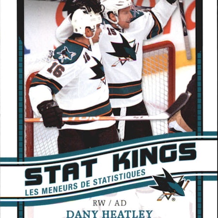 2010-11 O-Pee-Chee Stat Kings #SK8 Dany Heatley (10-82x1-SHARKS)