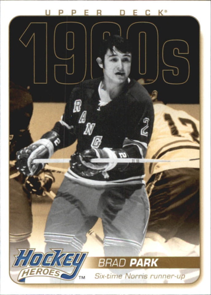 2011-12 Upper Deck Hockey Heroes #HH18 Brad Park (10-76x9-RANGERS)