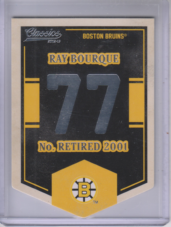 2012-13 Classics Signatures Banner Numbers #11 Ray Bourque (30-47x2-BRUINS)