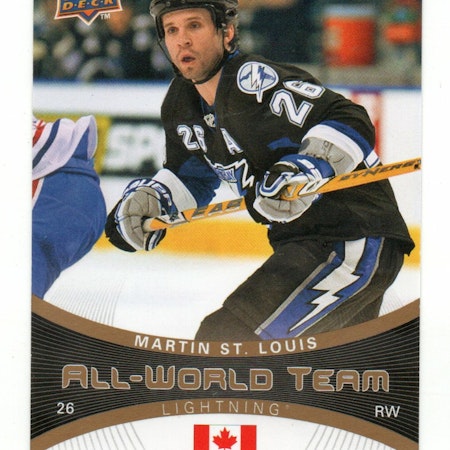 2010-11 Upper Deck All World Team #AW12 Martin St. Louis (12-85x1-LIGHTNING)