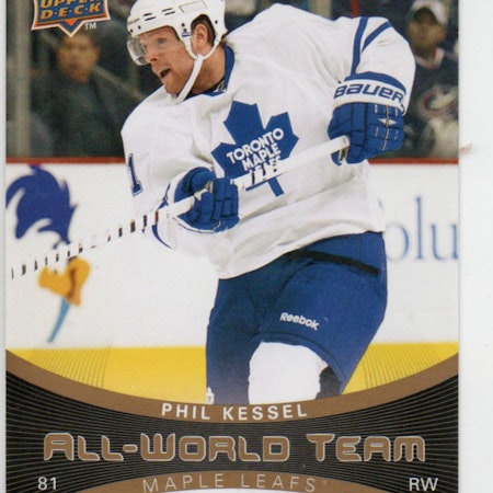 2010-11 Upper Deck All World Team #AW25 Phil Kessel (12-84x2-MAPLE LEAFS)