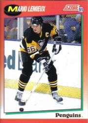 1991-92 Score Canadian English #200 Mario Lemieux (10-96x7-PENGUINS)