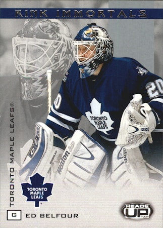 2003-04 Pacific Heads Up Rink Immortals #10 Ed Belfour (12-106x1-MAPLE LEAFS)