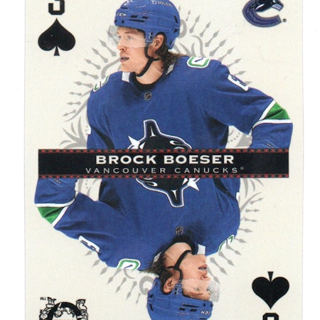 2021-22 O-Pee-Chee Playing Cards #3SPADES Brock Boeser (15-319x5-CANUCKS)