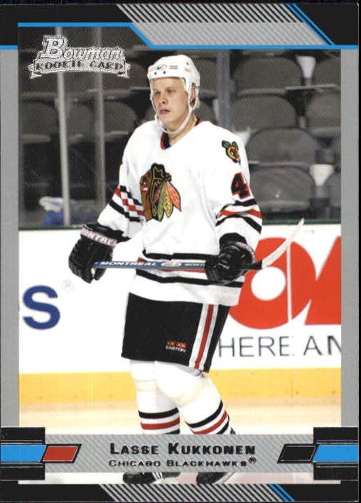 2003-04 Bowman #138 Lasse Kukkonen RC (10-398x8-BLACKHAWKS)