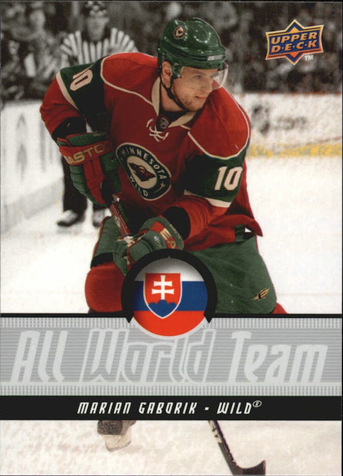 2008-09 Upper Deck All-World Team #AWT10 Marian Gaborik (12-371x6-NHLWILD)
