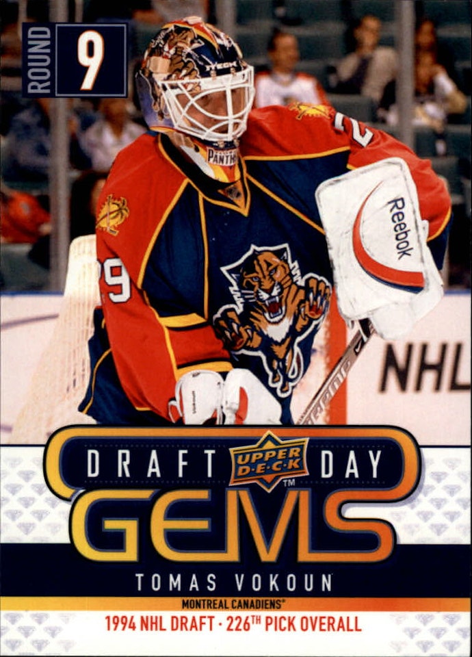 2009-10 Upper Deck Draft Day Gems #GEM20 Tomas Vokoun (10-368x8-NHLPANTHERS) (5)