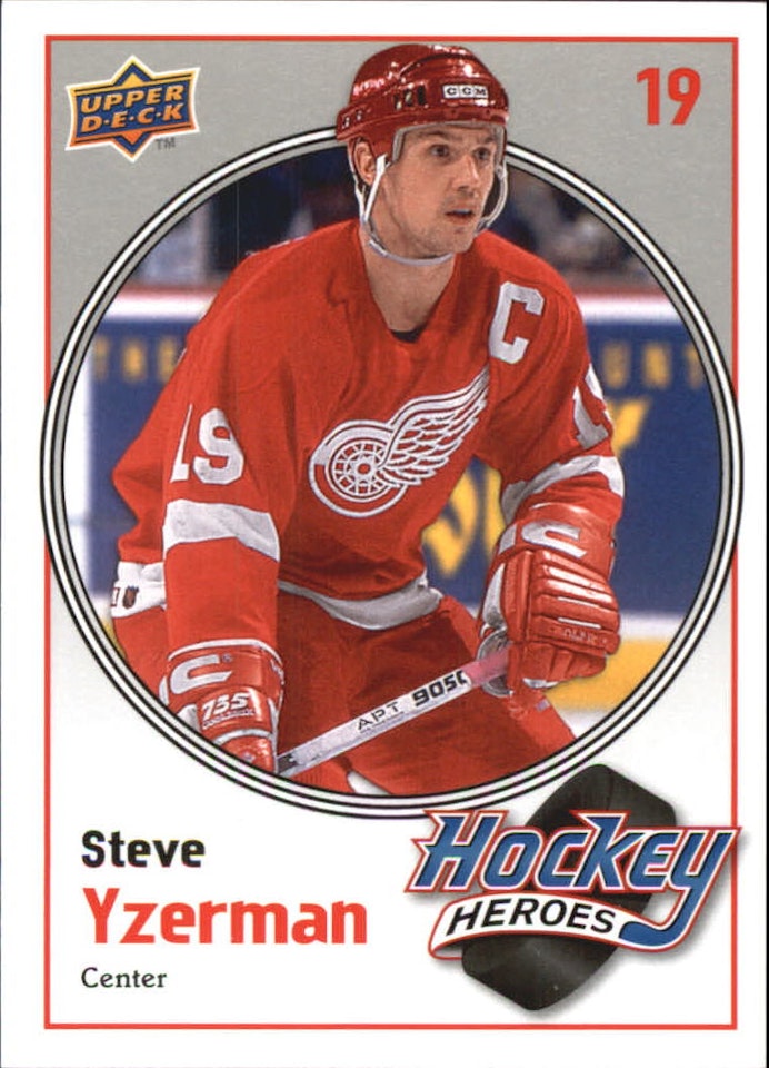 2010-11 Upper Deck Hockey Heroes Steve Yzerman #HH4 Steve Yzerman (25-418x1-RED WINGS)