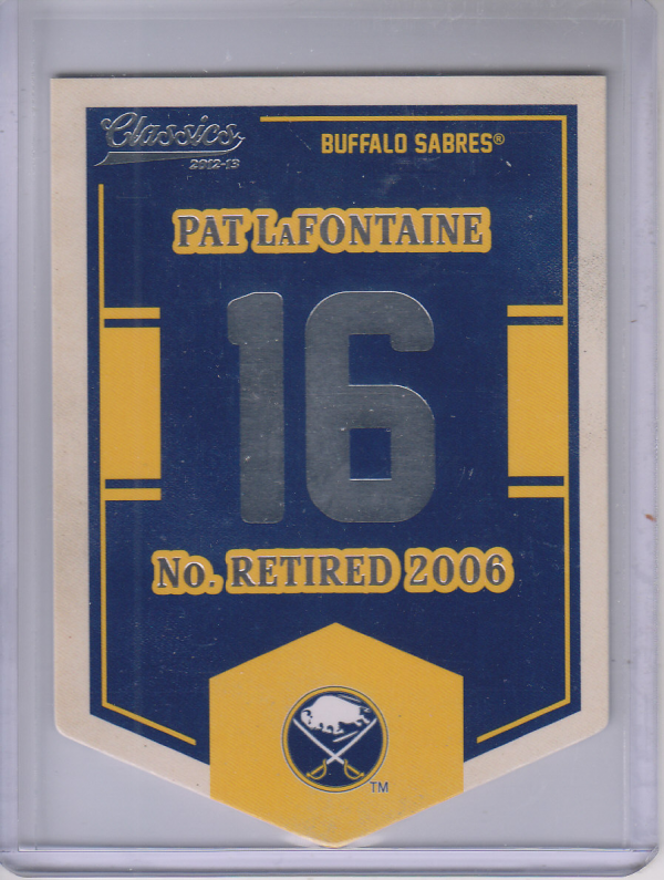 2012-13 Classics Signatures Banner Numbers #17 Pat LaFontaine (20-380x2-SABRES)