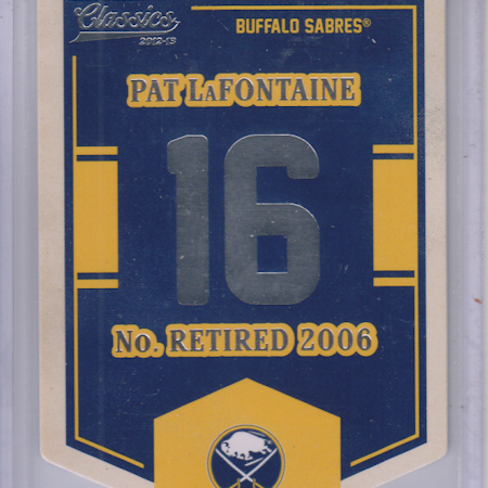 2012-13 Classics Signatures Banner Numbers #17 Pat LaFontaine (20-380x2-SABRES)