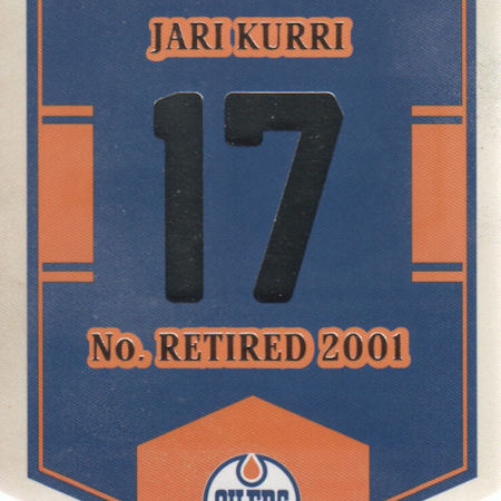 2012-13 Classics Signatures Banner Numbers #34 Jari Kurri (20-379x7-OILERS) (3)