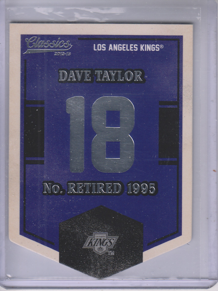 2012-13 Classics Signatures Banner Numbers #38 Dave Taylor (15-379x6-NHLKINGS)