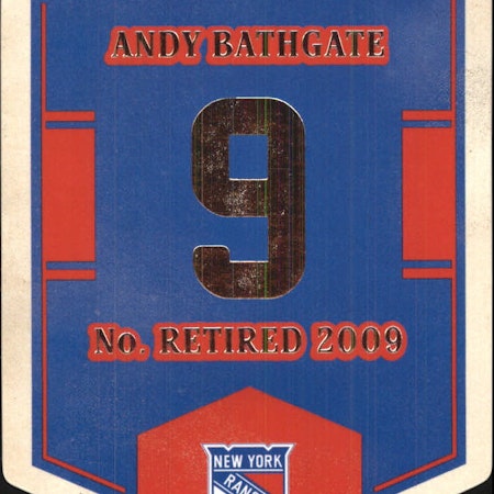 2012-13 Classics Signatures Banner Numbers #51 Andy Bathgate (20-379x3-RANGERS) (3)