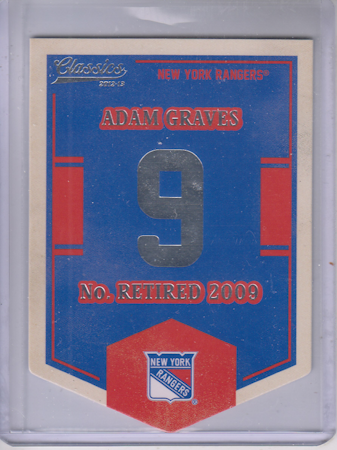 2012-13 Classics Signatures Banner Numbers #54 Adam Graves (15-379x1-RANGERS)