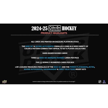 2024-25 O-Pee-Chee Platinum (Hobby Pack)