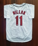 Felix Millan Autographed Jersey Cleveland Indians JSA