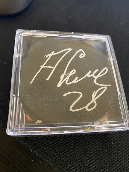 Alexander Semin Autographed Hockey Puck JSA COA