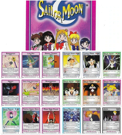 Sailor Moon Trading Cards Lot (50 blandade kort)
