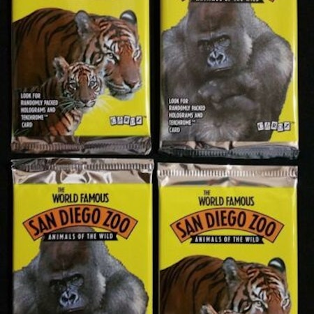 1993 Cardz The World Famous San Diego Zoo Trading Cards (Löspaket)
