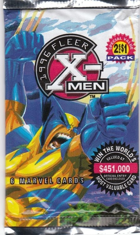 1996 Fleer X-Men Trading cards (Löspaket)